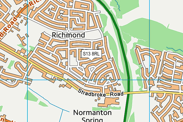 S13 8RL map - OS VectorMap District (Ordnance Survey) S13 8RL map - OS VectorMap District (Ordnance Survey)