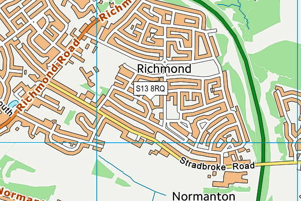 S13 8RQ map - OS VectorMap District (Ordnance Survey) S13 8RQ map - OS VectorMap District (Ordnance Survey)