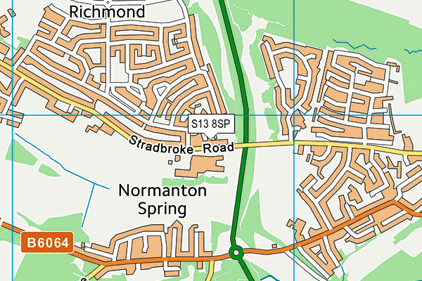 S13 8SP map - OS VectorMap District (Ordnance Survey) S13 8SP map - OS VectorMap District (Ordnance Survey)