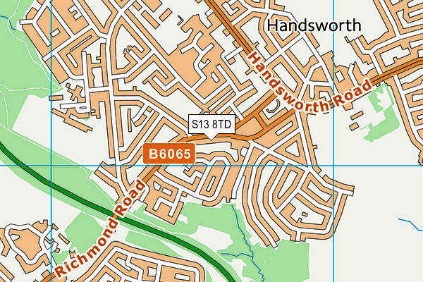S13 8TD map - OS VectorMap District (Ordnance Survey) S13 8TD map - OS VectorMap District (Ordnance Survey)