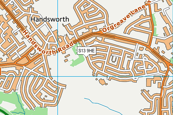 S13 9HE map - OS VectorMap District (Ordnance Survey) S13 9HE map - OS VectorMap District (Ordnance Survey)