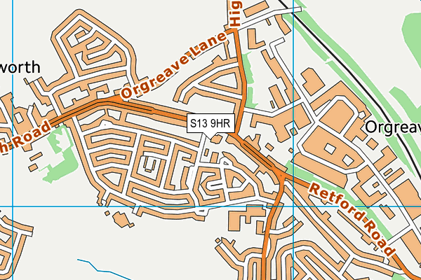 S13 9HR map - OS VectorMap District (Ordnance Survey) S13 9HR map - OS VectorMap District (Ordnance Survey)