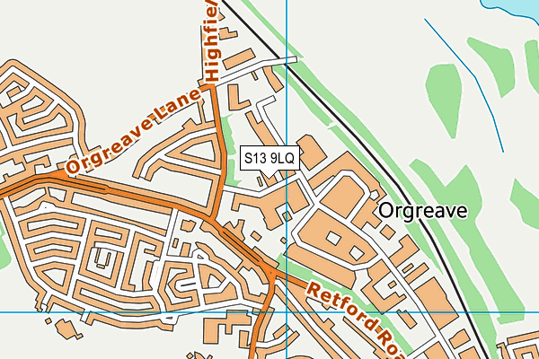 S13 9LQ map - OS VectorMap District (Ordnance Survey) S13 9LQ map - OS VectorMap District (Ordnance Survey)