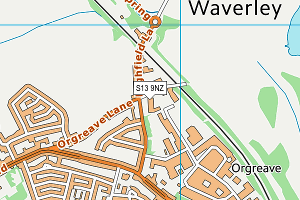 S13 9NZ map - OS VectorMap District (Ordnance Survey) S13 9NZ map - OS VectorMap District (Ordnance Survey)
