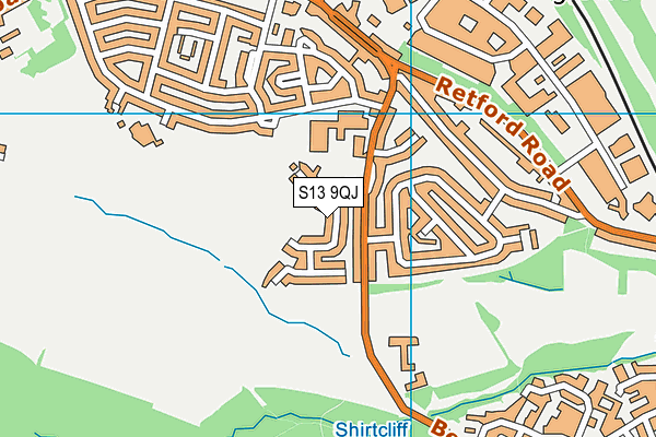 S13 9QJ map - OS VectorMap District (Ordnance Survey) S13 9QJ map - OS VectorMap District (Ordnance Survey)