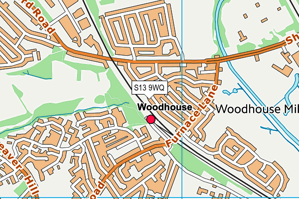 S13 9WQ map - OS VectorMap District (Ordnance Survey) S13 9WQ map - OS VectorMap District (Ordnance Survey)