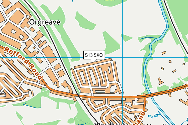 S13 9XQ map - OS VectorMap District (Ordnance Survey) S13 9XQ map - OS VectorMap District (Ordnance Survey)
