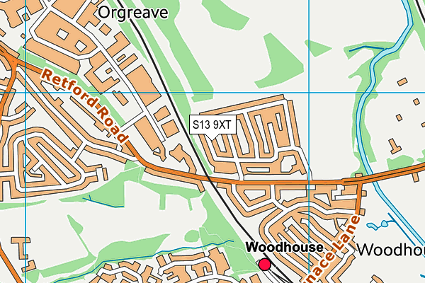 S13 9XT map - OS VectorMap District (Ordnance Survey) S13 9XT map - OS VectorMap District (Ordnance Survey)