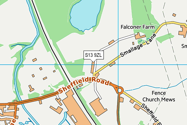 S13 9ZL map - OS VectorMap District (Ordnance Survey) S13 9ZL map - OS VectorMap District (Ordnance Survey)