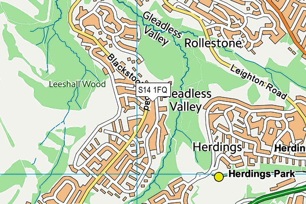 S14 1FQ map - OS VectorMap District (Ordnance Survey) S14 1FQ map - OS VectorMap District (Ordnance Survey)