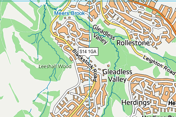 S14 1GA map - OS VectorMap District (Ordnance Survey) S14 1GA map - OS VectorMap District (Ordnance Survey)