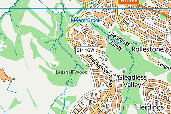 S14 1GW map - OS VectorMap District (Ordnance Survey) S14 1GW map - OS VectorMap District (Ordnance Survey)
