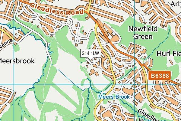 S14 1LW map - OS VectorMap District (Ordnance Survey) S14 1LW map - OS VectorMap District (Ordnance Survey)