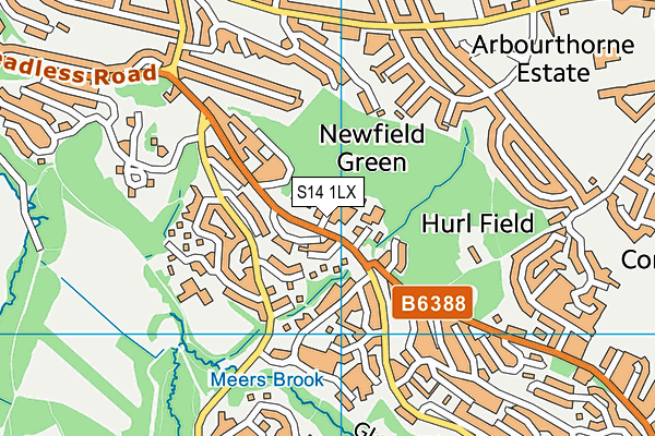 S14 1LX map - OS VectorMap District (Ordnance Survey) S14 1LX map - OS VectorMap District (Ordnance Survey)