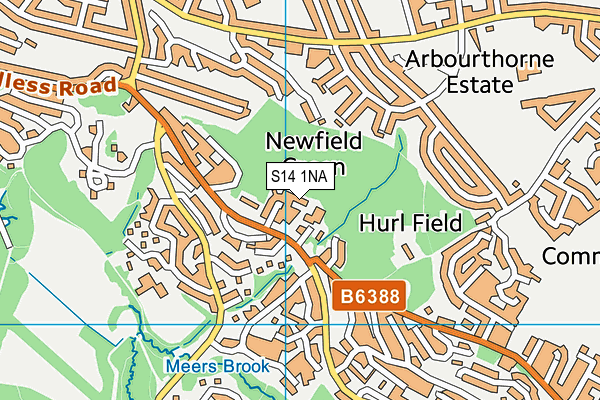 S14 1NA map - OS VectorMap District (Ordnance Survey) S14 1NA map - OS VectorMap District (Ordnance Survey)