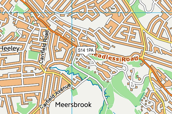 S14 1PA map - OS VectorMap District (Ordnance Survey) S14 1PA map - OS VectorMap District (Ordnance Survey)
