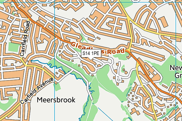S14 1PE map - OS VectorMap District (Ordnance Survey) S14 1PE map - OS VectorMap District (Ordnance Survey)