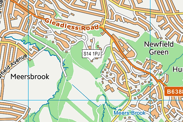 S14 1PJ map - OS VectorMap District (Ordnance Survey) S14 1PJ map - OS VectorMap District (Ordnance Survey)