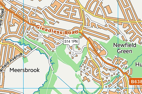 S14 1PN map - OS VectorMap District (Ordnance Survey) S14 1PN map - OS VectorMap District (Ordnance Survey)
