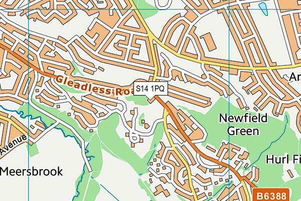 S14 1PQ map - OS VectorMap District (Ordnance Survey) S14 1PQ map - OS VectorMap District (Ordnance Survey)