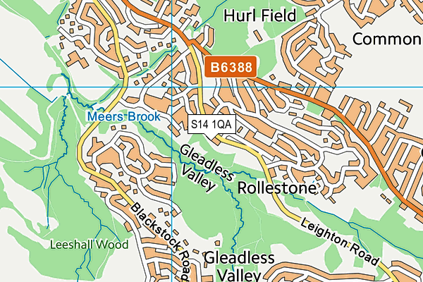 S14 1QA map - OS VectorMap District (Ordnance Survey) S14 1QA map - OS VectorMap District (Ordnance Survey)