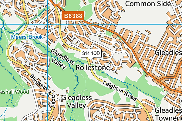S14 1QD map - OS VectorMap District (Ordnance Survey) S14 1QD map - OS VectorMap District (Ordnance Survey)