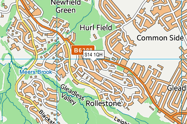 S14 1QH map - OS VectorMap District (Ordnance Survey) S14 1QH map - OS VectorMap District (Ordnance Survey)