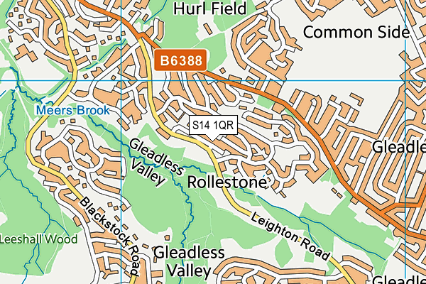 S14 1QR map - OS VectorMap District (Ordnance Survey) S14 1QR map - OS VectorMap District (Ordnance Survey)