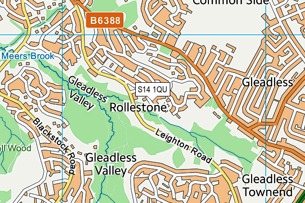 S14 1QU map - OS VectorMap District (Ordnance Survey) S14 1QU map - OS VectorMap District (Ordnance Survey)