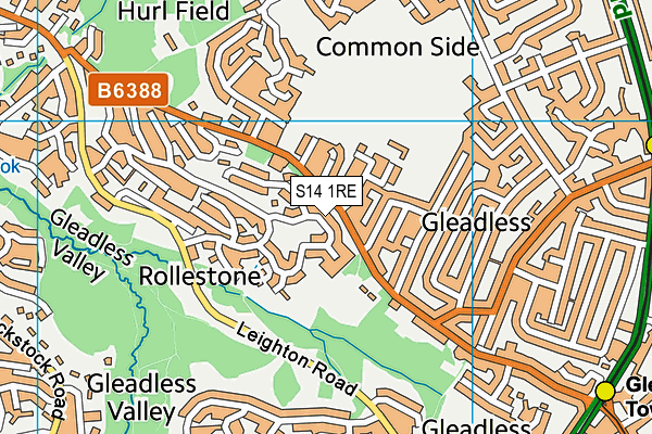 S14 1RE map - OS VectorMap District (Ordnance Survey) S14 1RE map - OS VectorMap District (Ordnance Survey)
