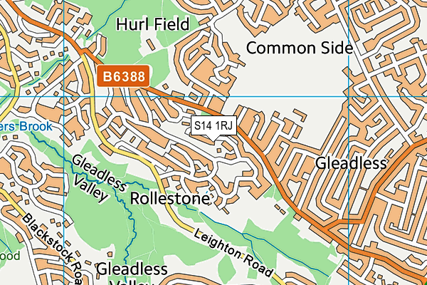 S14 1RJ map - OS VectorMap District (Ordnance Survey) S14 1RJ map - OS VectorMap District (Ordnance Survey)
