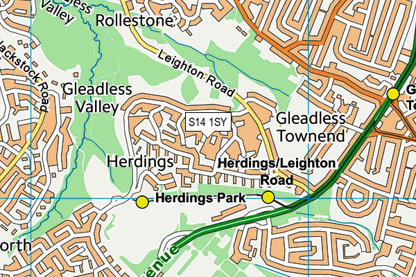 S14 1SY map - OS VectorMap District (Ordnance Survey) S14 1SY map - OS VectorMap District (Ordnance Survey)