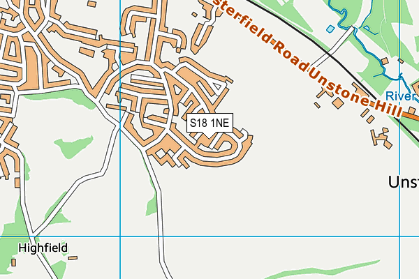 S18 1NE map - OS VectorMap District (Ordnance Survey) S18 1NE map - OS VectorMap District (Ordnance Survey)
