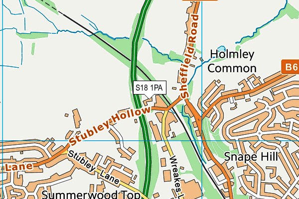 S18 1PA map - OS VectorMap District (Ordnance Survey) S18 1PA map - OS VectorMap District (Ordnance Survey)