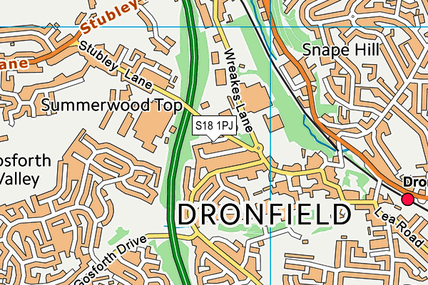 S18 1PJ map - OS VectorMap District (Ordnance Survey) S18 1PJ map - OS VectorMap District (Ordnance Survey)