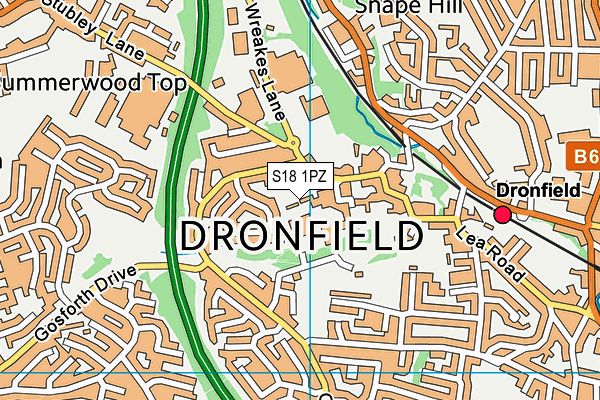 S18 1PZ map - OS VectorMap District (Ordnance Survey) S18 1PZ map - OS VectorMap District (Ordnance Survey)