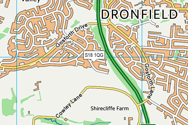 S18 1QG map - OS VectorMap District (Ordnance Survey) S18 1QG map - OS VectorMap District (Ordnance Survey)