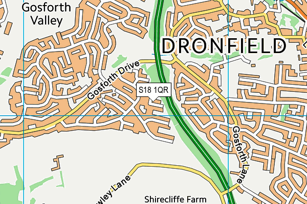 S18 1QR map - OS VectorMap District (Ordnance Survey) S18 1QR map - OS VectorMap District (Ordnance Survey)