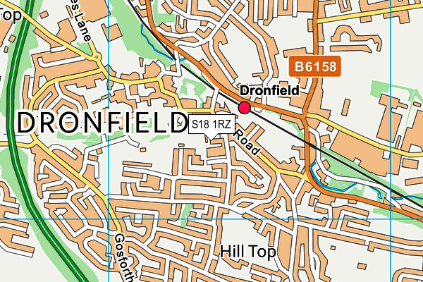 S18 1RZ map - OS VectorMap District (Ordnance Survey) S18 1RZ map - OS VectorMap District (Ordnance Survey)