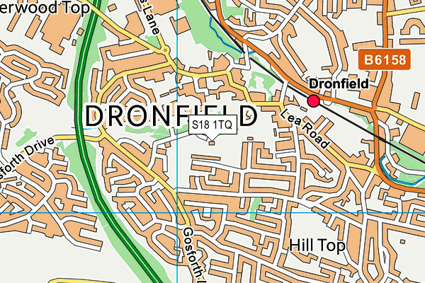 S18 1TQ map - OS VectorMap District (Ordnance Survey) S18 1TQ map - OS VectorMap District (Ordnance Survey)