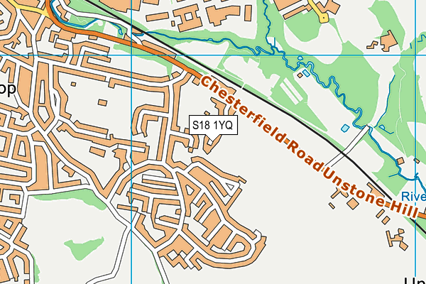 S18 1YQ map - OS VectorMap District (Ordnance Survey) S18 1YQ map - OS VectorMap District (Ordnance Survey)