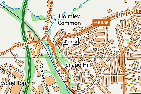 S18 2HG map - OS VectorMap District (Ordnance Survey)