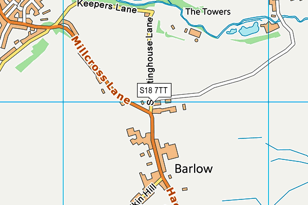 S18 7TT map - OS VectorMap District (Ordnance Survey) S18 7TT map - OS VectorMap District (Ordnance Survey)
