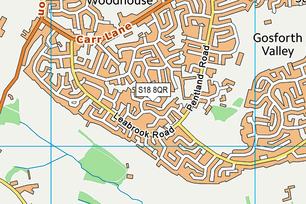 S18 8QR map - OS VectorMap District (Ordnance Survey) S18 8QR map - OS VectorMap District (Ordnance Survey)