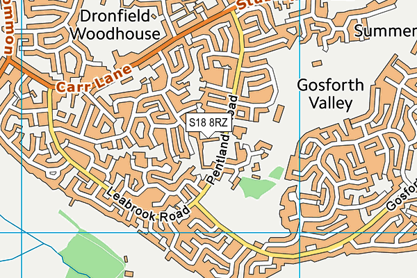 S18 8RZ map - OS VectorMap District (Ordnance Survey) S18 8RZ map - OS VectorMap District (Ordnance Survey)