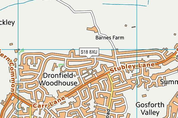 S18 8XU map - OS VectorMap District (Ordnance Survey) S18 8XU map - OS VectorMap District (Ordnance Survey)