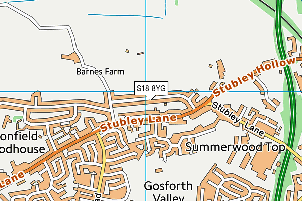 S18 8YG map - OS VectorMap District (Ordnance Survey) S18 8YG map - OS VectorMap District (Ordnance Survey)