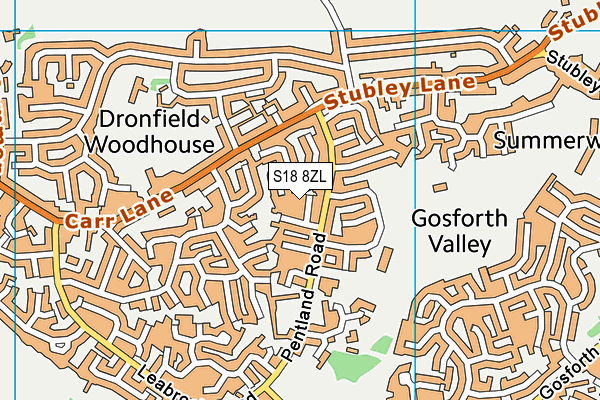 S18 8ZL map - OS VectorMap District (Ordnance Survey) S18 8ZL map - OS VectorMap District (Ordnance Survey)