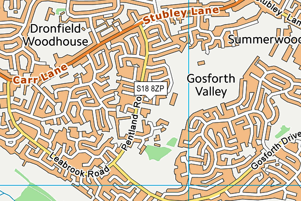 S18 8ZP map - OS VectorMap District (Ordnance Survey) S18 8ZP map - OS VectorMap District (Ordnance Survey)