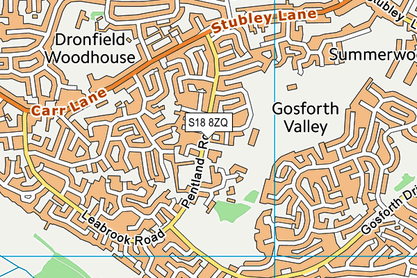 S18 8ZQ map - OS VectorMap District (Ordnance Survey) S18 8ZQ map - OS VectorMap District (Ordnance Survey)